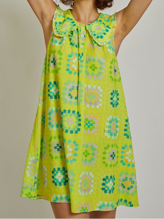Rachel Antonoff Dresses & Skirts - Rachel Antonoff bohemian Tanya trapeze sleeveless ruffle collar dress size xl